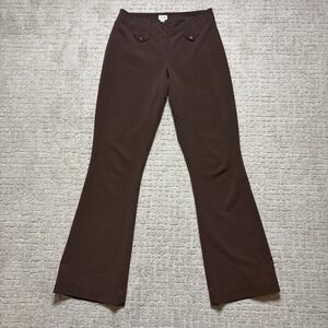 Vtg Y2K Caché Chocolate Brown Wide Leg Flare Pants Low Rise Sz 8 Bratz Mall Goth